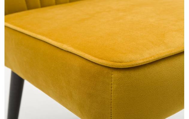 Goossens eetkamerstoel rob geel stof - 8160697-05