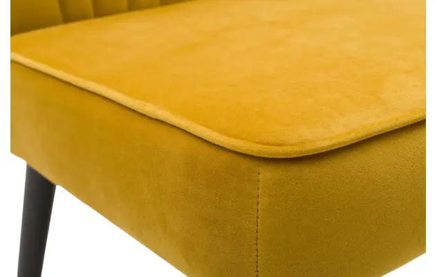 Goossens eetkamerstoel rob geel stof - 8160697-05