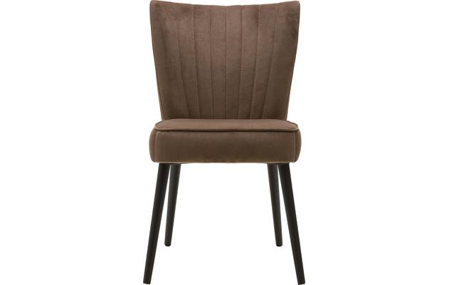 Goossens eetkamerstoel rob bruin stof - 8160698-02