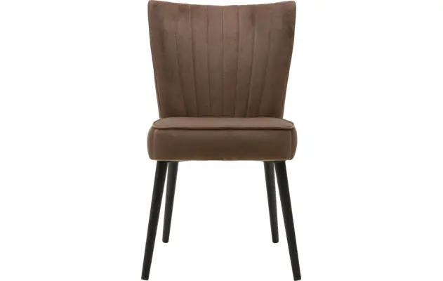 Goossens eetkamerstoel rob bruin stof - 8160698-02