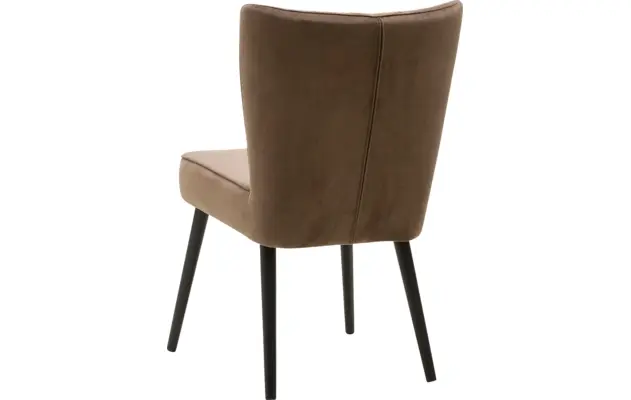 Goossens eetkamerstoel rob bruin stof - 8160698-03