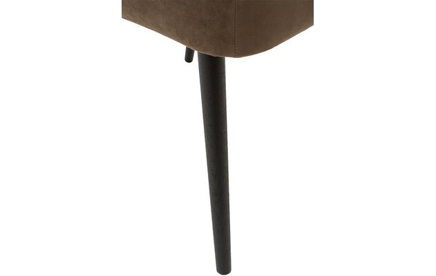 Goossens eetkamerstoel rob bruin stof - 8160698-04