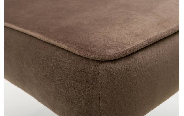 Goossens eetkamerstoel rob bruin stof - 8160698-05