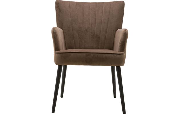 Goossens eetkamerstoel rob bruin stof - 8160699-02