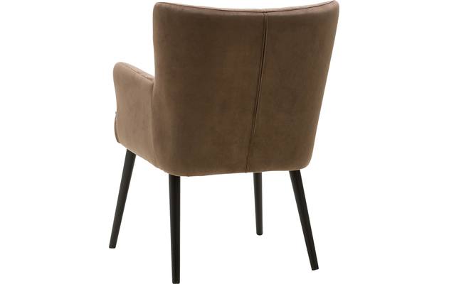 Goossens eetkamerstoel rob bruin stof - 8160699-03