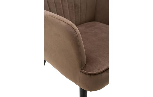 Goossens eetkamerstoel rob bruin stof - 8160699-05