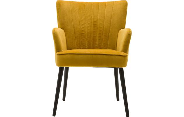 Goossens eetkamerstoel rob geel stof - 8160700-02