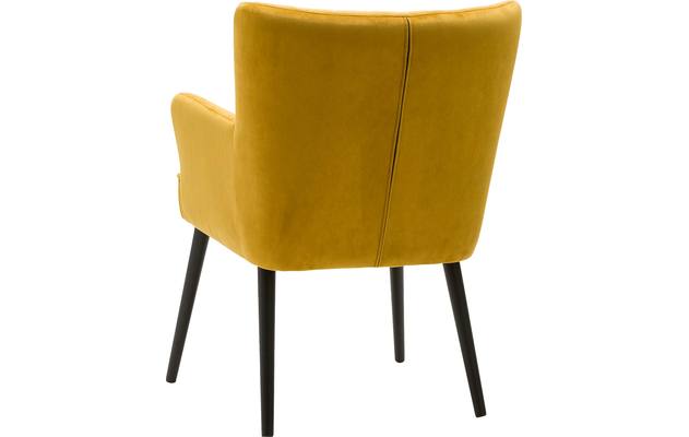 Goossens eetkamerstoel rob geel stof - 8160700-03