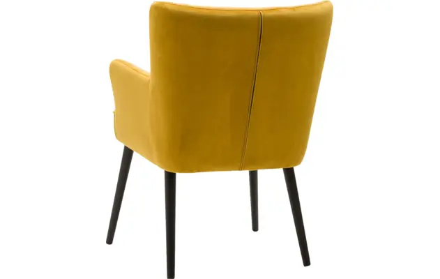 Goossens eetkamerstoel rob geel stof - 8160700-03