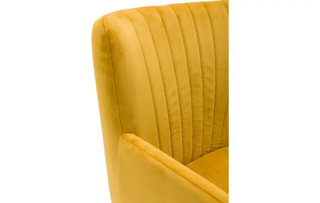 Goossens eetkamerstoel rob geel stof - 8160700-06