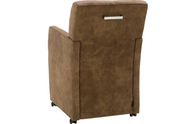 Goossens eetkamerstoel alex bruin microvezel - 8160950-03
