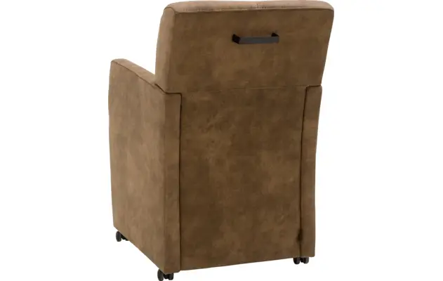 Goossens eetkamerstoel alex bruin microvezel - 8160950-031