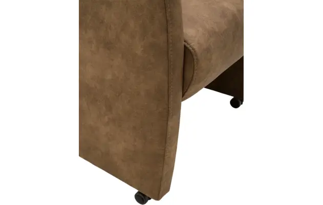 Goossens eetkamerstoel alex bruin microvezel - 8160950-04