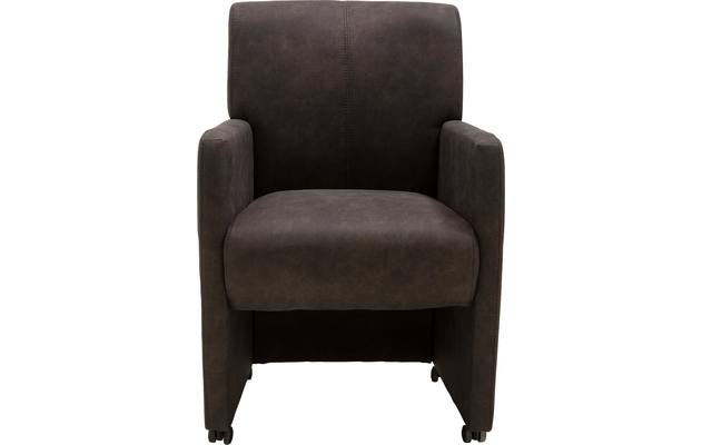 Goossens eetkamerstoel alex grijs microvezel - 8160951-02