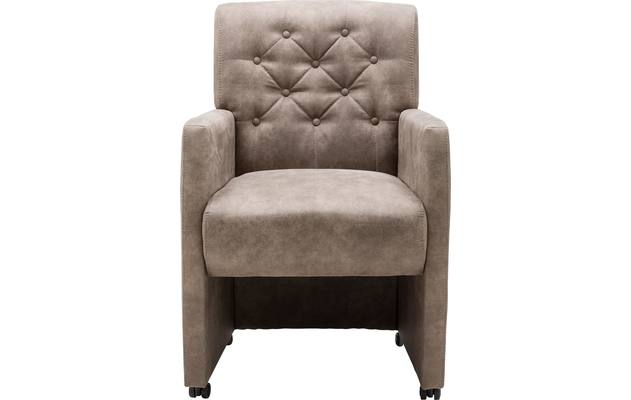 Goossens eetkamerstoel oliver bruin microvezel - 8160954-02
