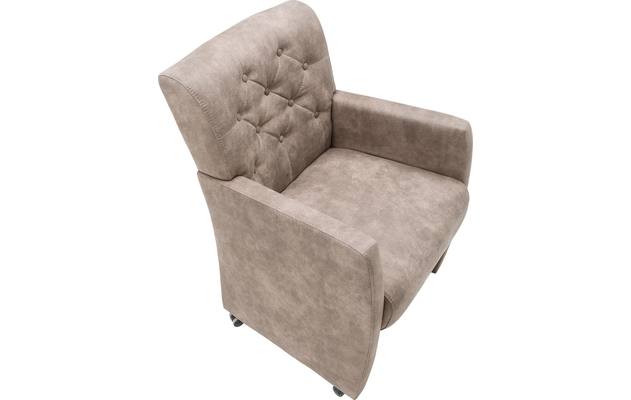 Goossens eetkamerstoel oliver bruin microvezel - 8160954-04