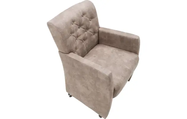 Goossens eetkamerstoel oliver bruin microvezel - 8160954-04