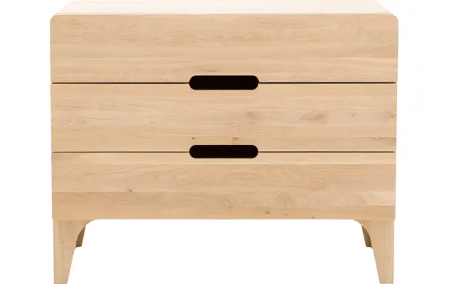 Goossens excellent ladekast curve onbewerkt eiken - 8170299-02