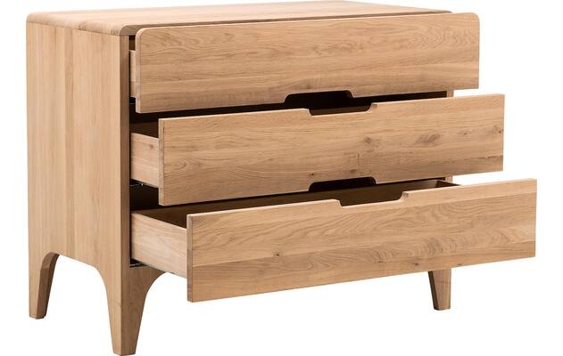Goossens excellent ladekast curve onbewerkt eiken - 8170299-06