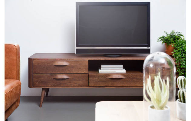 Goossens tv meubel bjarte donker bruin eiken - 8170339-02