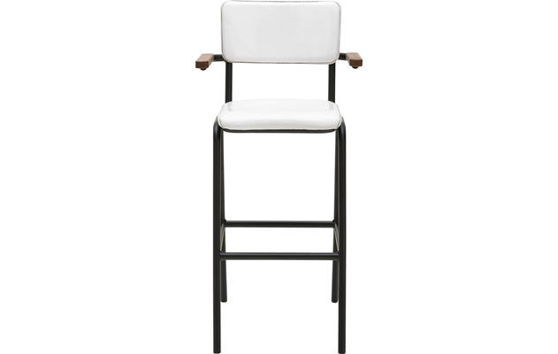 Goossens barstoel chaplin wit leer - 8170398-02