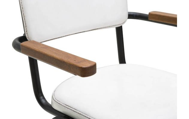 Goossens barstoel chaplin wit leer - 8170398-05