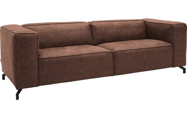 Goossens zitbank calvin bruin micro leer - 8171143-631-02