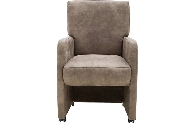 Goossens eetkamerstoel leen bruin microvezel - 8171206-02