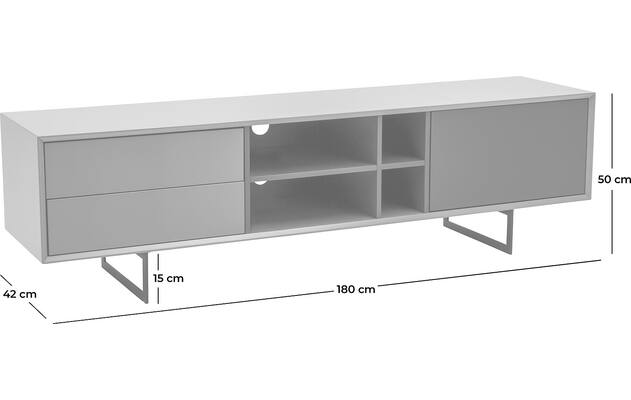 Goossens basic tv meubel vienna bruin mdf - 8171315-goossens-basic-vienna-tv-meubel-bruin-50