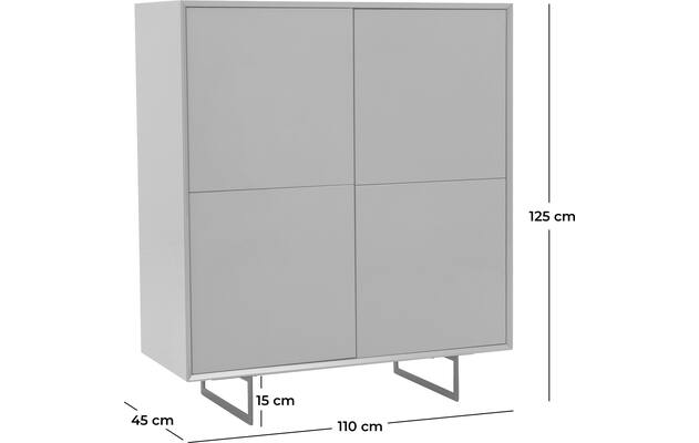 Goossens basic opbergkast vienna bruin mdf - 8171316-goossens-basic-vienna-opbergkast-50
