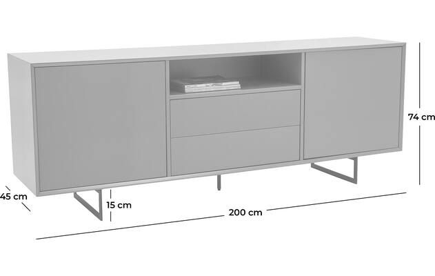 Goossens basic dressoir vienna bruin mdf - 8171317-goossens-basic-vienna-dressoir-50