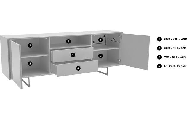 Goossens basic dressoir vienna bruin mdf - 8171317-goossens-basic-vienna-dressoir-51