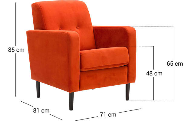 Goossens fauteuil hipp geel stof - 8171441-99