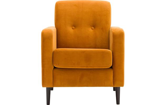 Goossens fauteuil hipp geel stof - 8171442-02