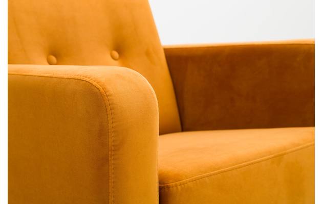 Goossens fauteuil hipp geel stof - 8171442-05