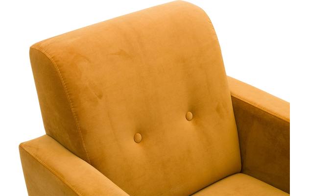 Goossens fauteuil hipp geel stof - 8171442-06
