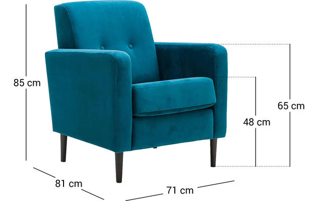 Goossens fauteuil hipp groen stof - 8171443-99