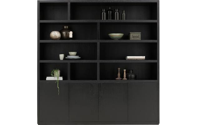 Goossens buffetkast barcelona zwart eiken - 8171447-02
