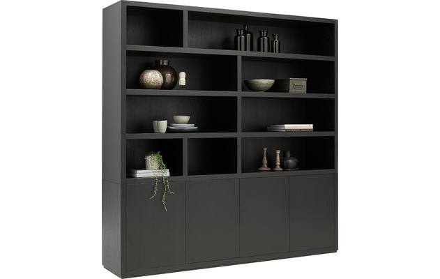 Goossens buffetkast barcelona zwart eiken - 8171447-03