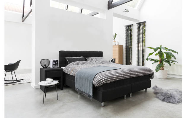 Goossens basic boxspring compleet bjorn grijs stof - 8171700-01-gespiegeld