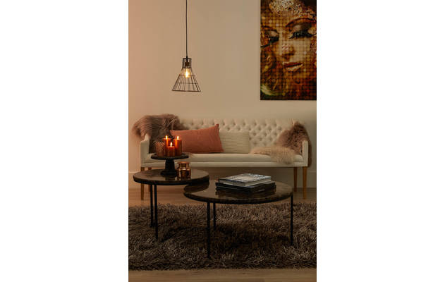 Goossens eetkamerbank pearl wit stof - 8171824-01