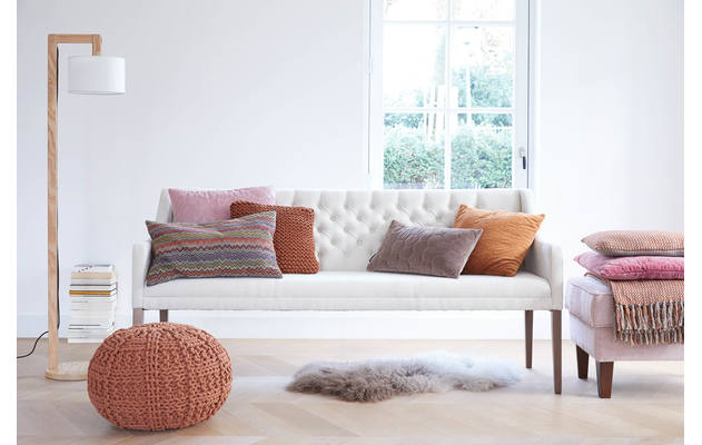 Goossens eetkamerbank pearl wit stof - 8171899-24
