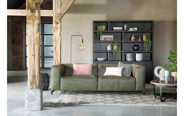 Goossens zitbank calvin groen micro leer - 8180159-19