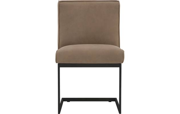 Goossens excellent eetkamerstoel tom bruin leer - 8180200-01-zwartepoot