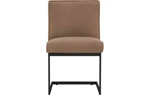 Goossens excellent eetkamerstoel tom bruin leer - 8180200-01-zwartepoot