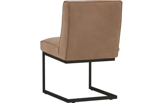 Goossens excellent eetkamerstoel tom bruin leer - 8180200-04-zwartepoot