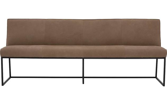Goossens excellent eetkamerbank tom bruin leer - 8180201-01