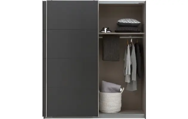 Goossens basic kledingkast miami grijs hoogwaardig meubelplaat - 8180319-A-04