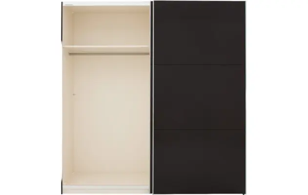 Goossens kledingkast sydney zwart hoogwaardig meubelplaat - 8180435-01