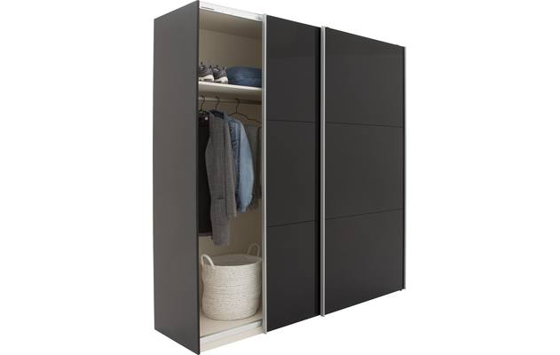 Goossens kledingkast sydney zwart hoogwaardig meubelplaat - 8180435-04